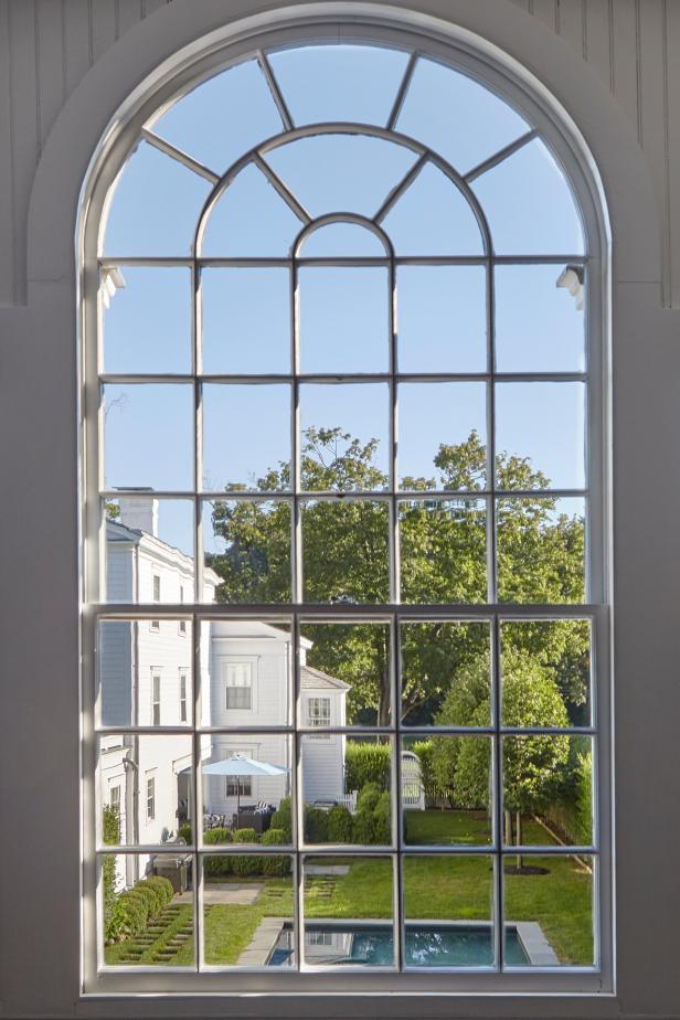 Arched Wooden Window Design