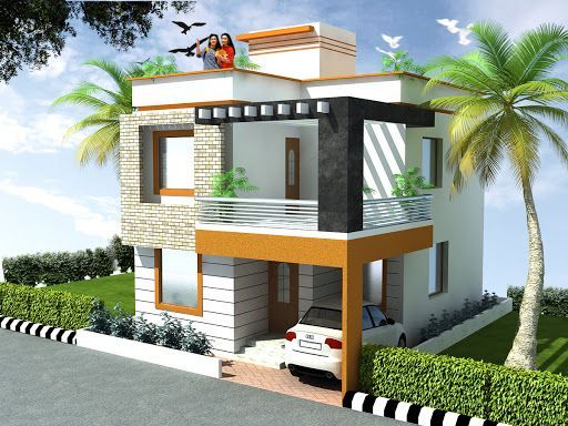 Double Floor House Front Elevation