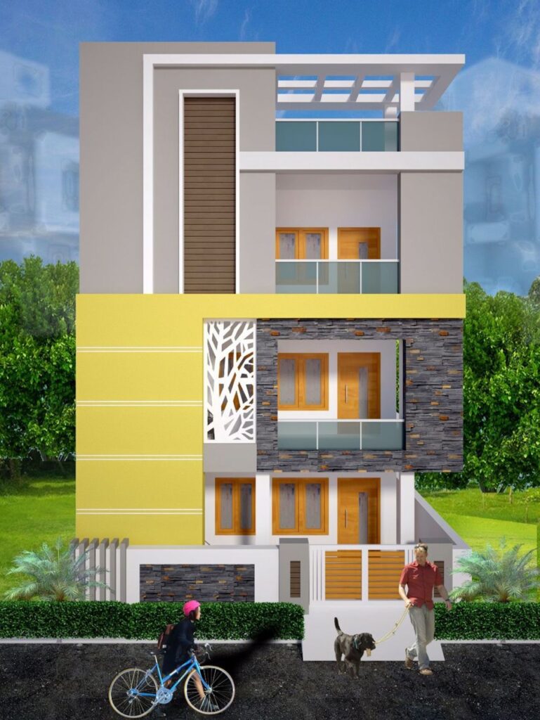 3 story house elevation designs
