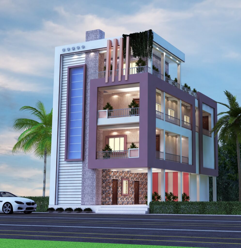 3 story house elevation designs