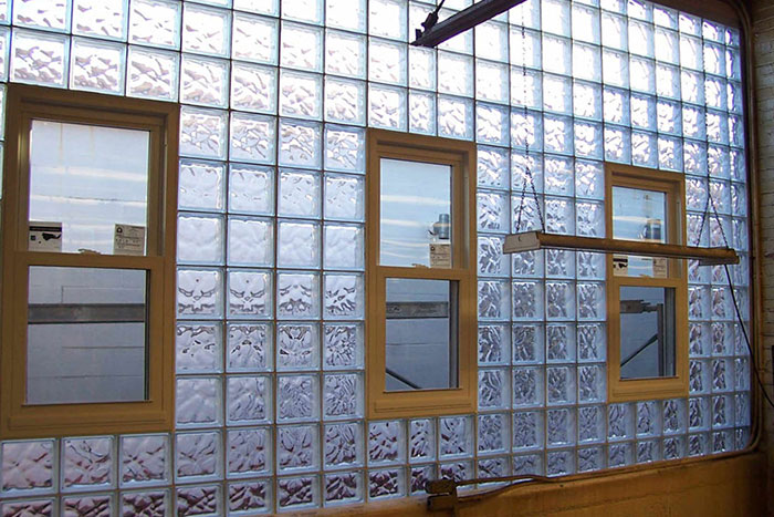 Glass Block Wood Windows