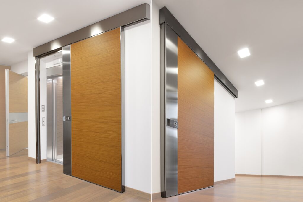 Sliding Wooden Safety Door Design