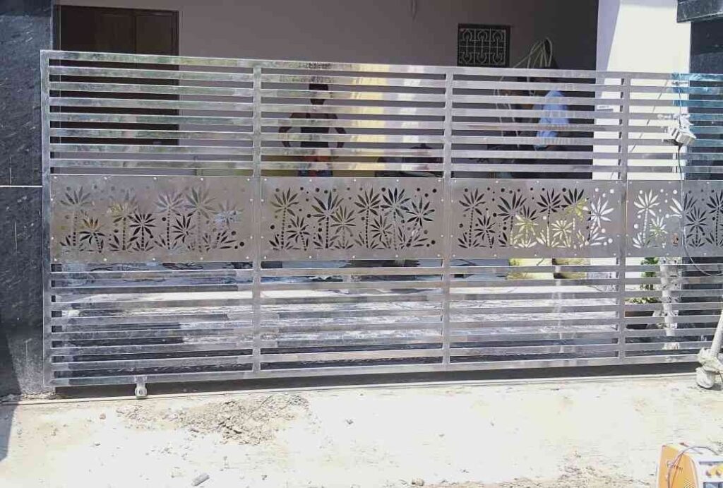 Stainless steel sliding gate design for home