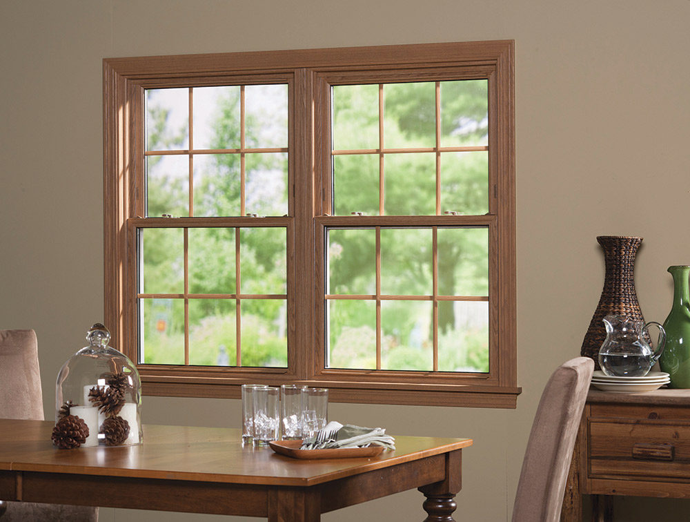 Twin Double Hung Wood Design for Windows