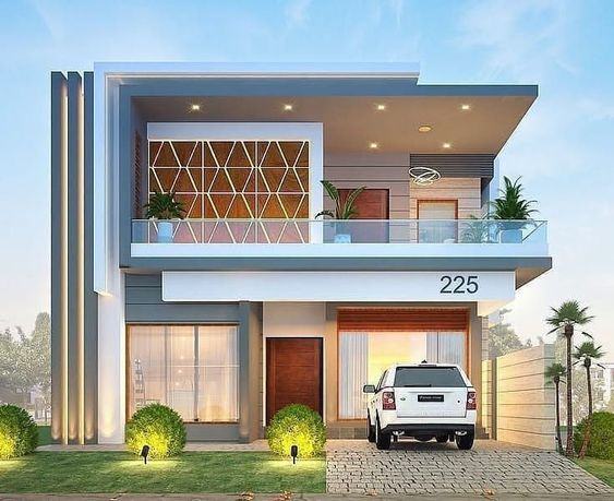 ultra Modern House Elevation Design Photo