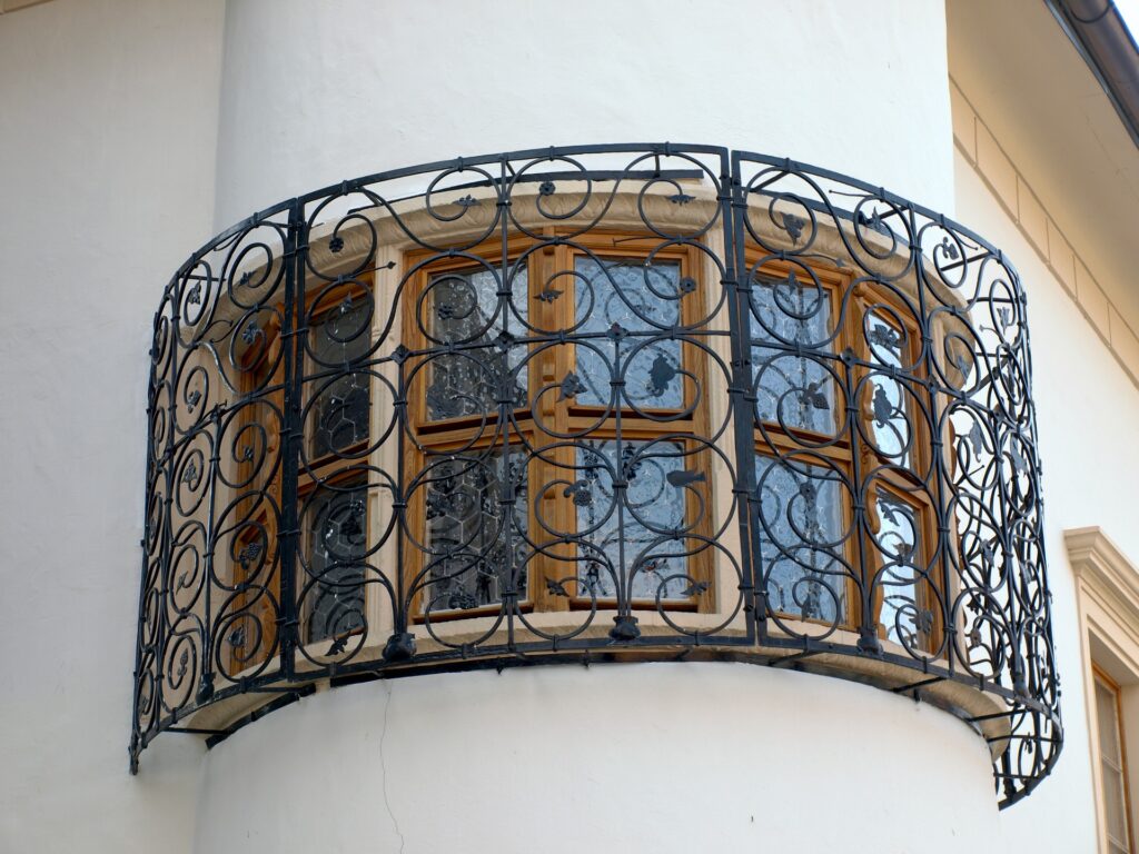 window grill design baroque style