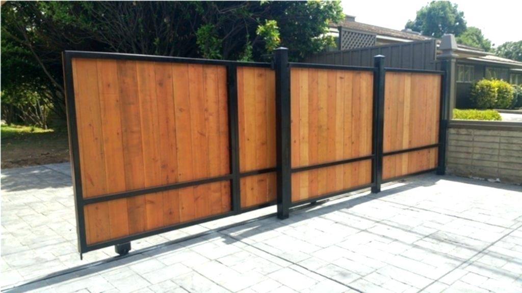wooden sliding gate design
