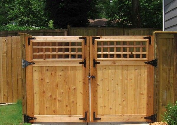 Wooden double gates designs
