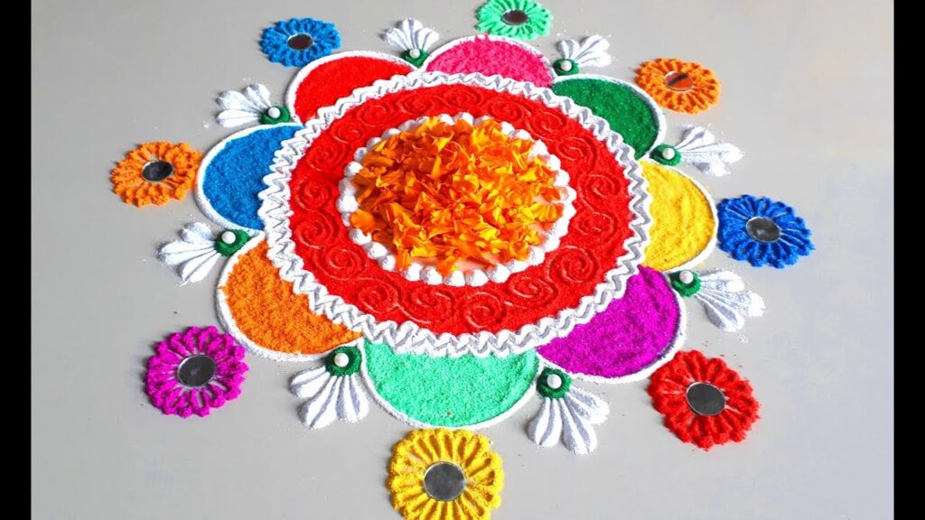circle Rangoli Designs for Diwali-1