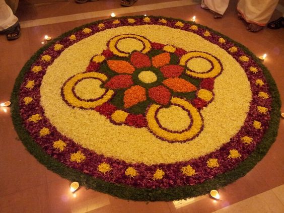 Diwali-Rangoli-Designs-with-Flowers-Leaves-1