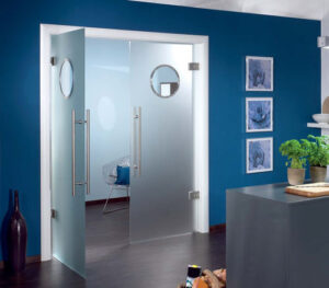 Hinged Single Glass Door Design