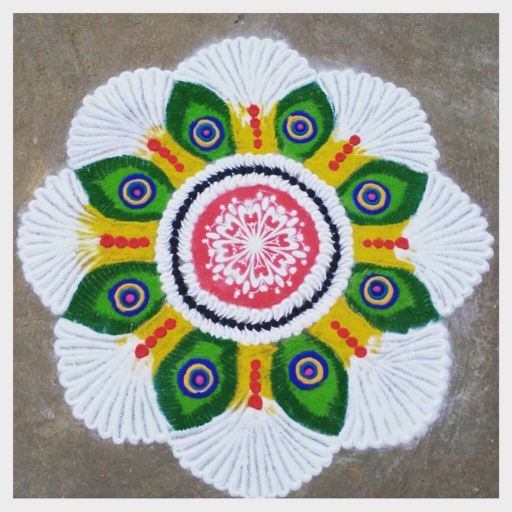 Jothi Rangoli Designs for New Year Odisha