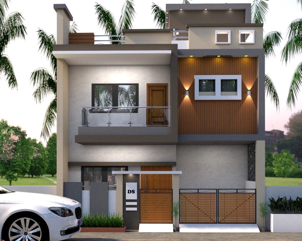 Low budget simple two story house
