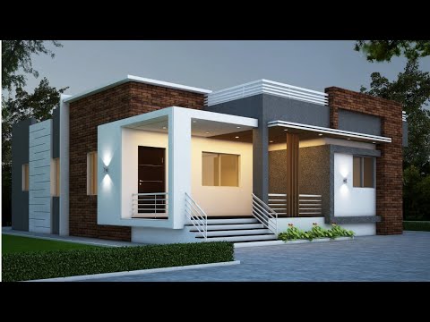  Small house front design 3d image 