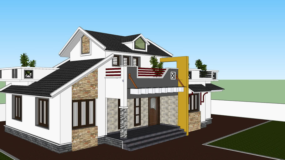  Simple house design 3d image 