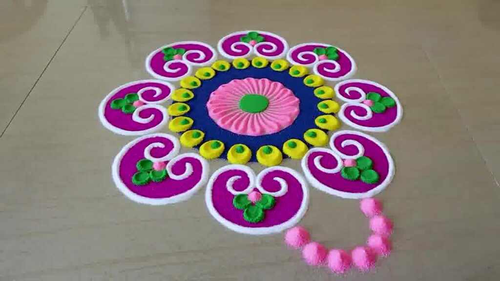 Steps to Simple Rangoli Design