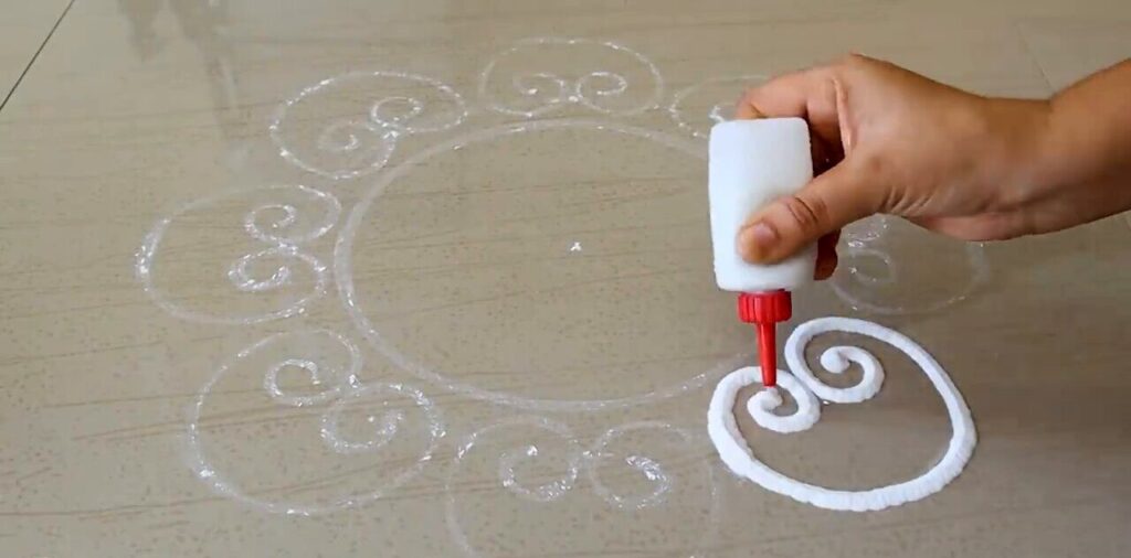 Steps to Simple Rangoli Design