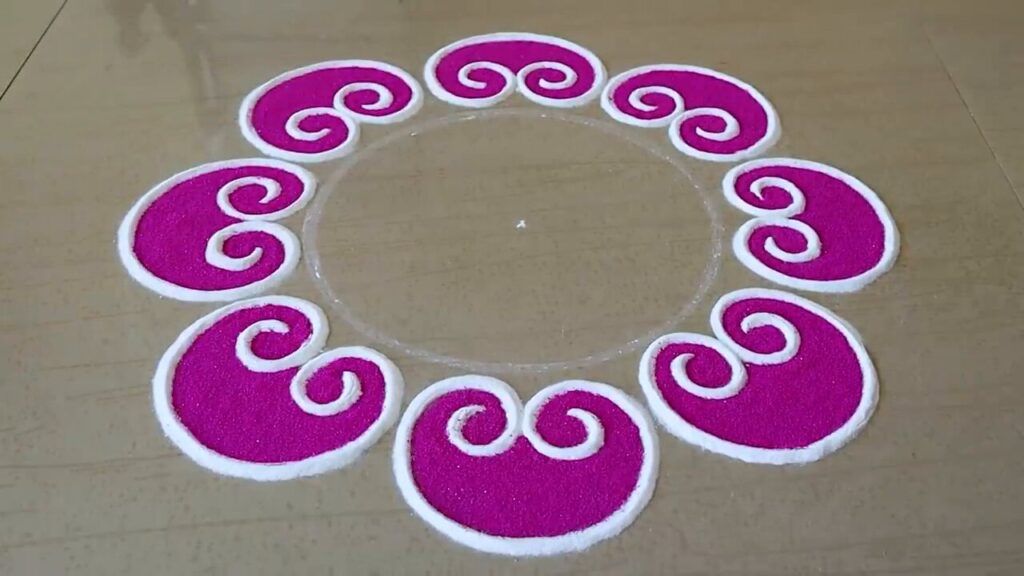 Steps to Simple Rangoli Design