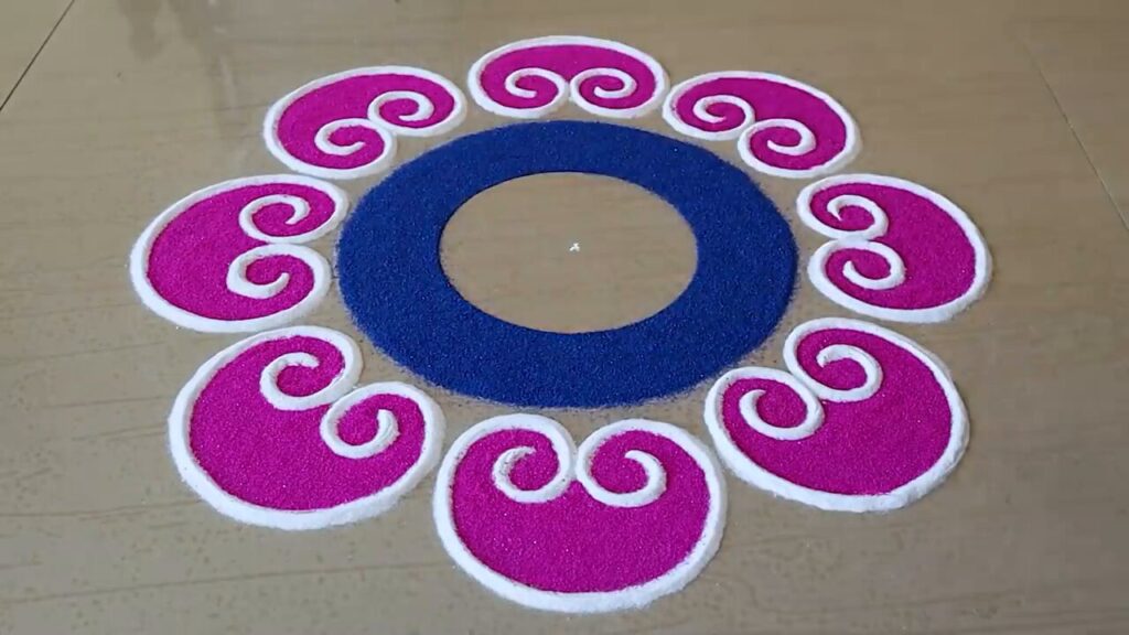 Steps to Simple Rangoli Design