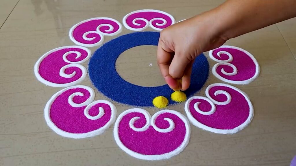 Steps to Simple Rangoli Design