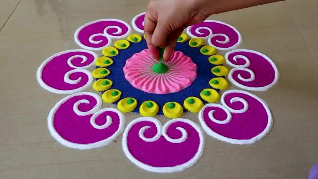 Steps to Simple Rangoli Design