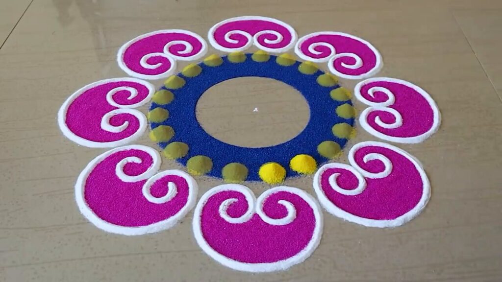 Steps to Simple Rangoli Design