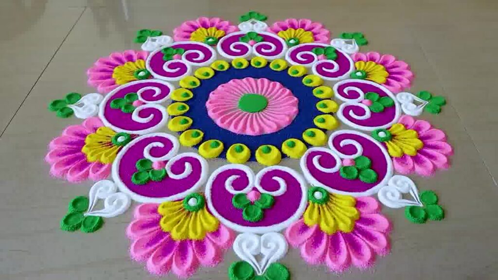 Steps to Simple Rangoli Design