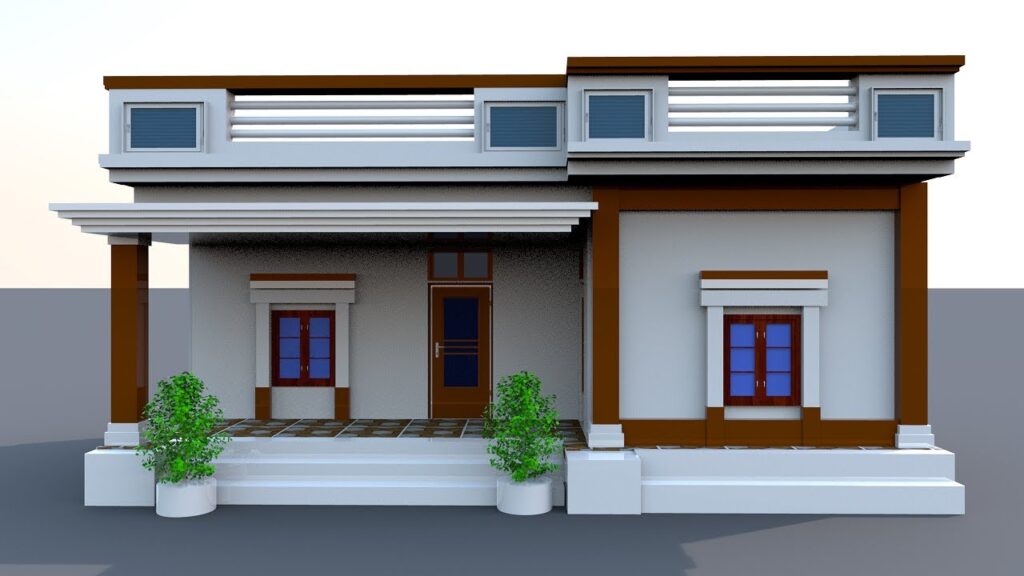 single house front design