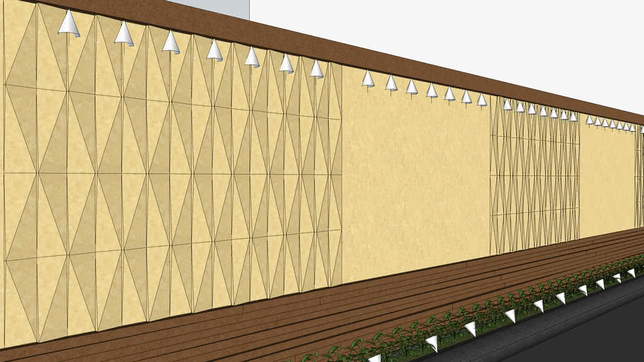 3d Boundary Wall Design of Home in India Photo