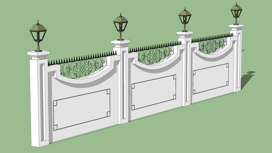 3d Boundary Wall Design of Home in India Photo