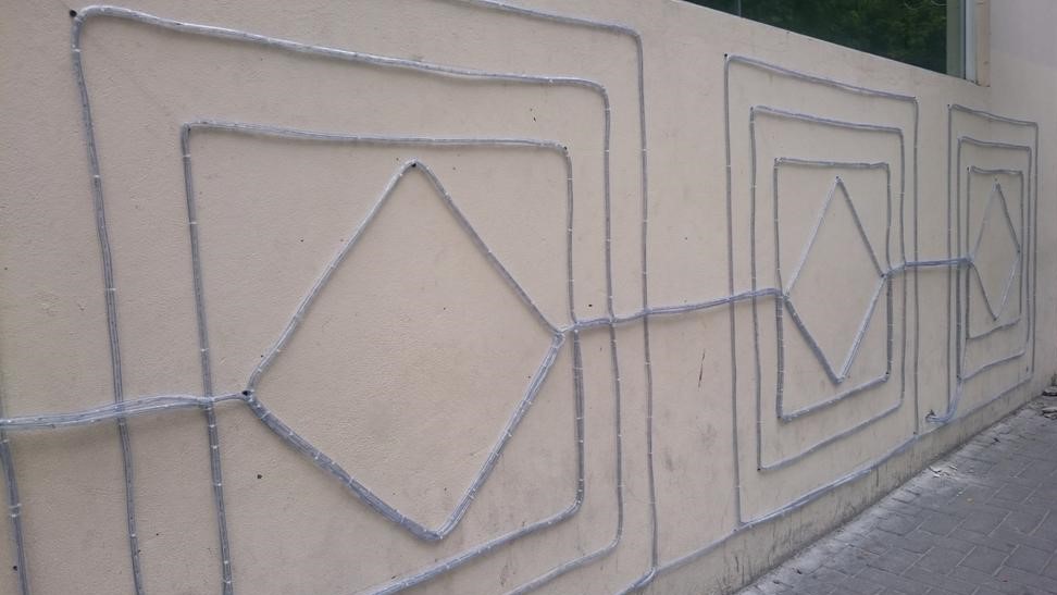 boundary wall plaster design