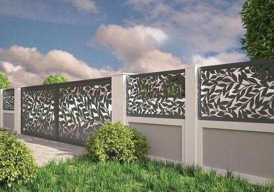 Home Boundary Wall Design with Gate Image