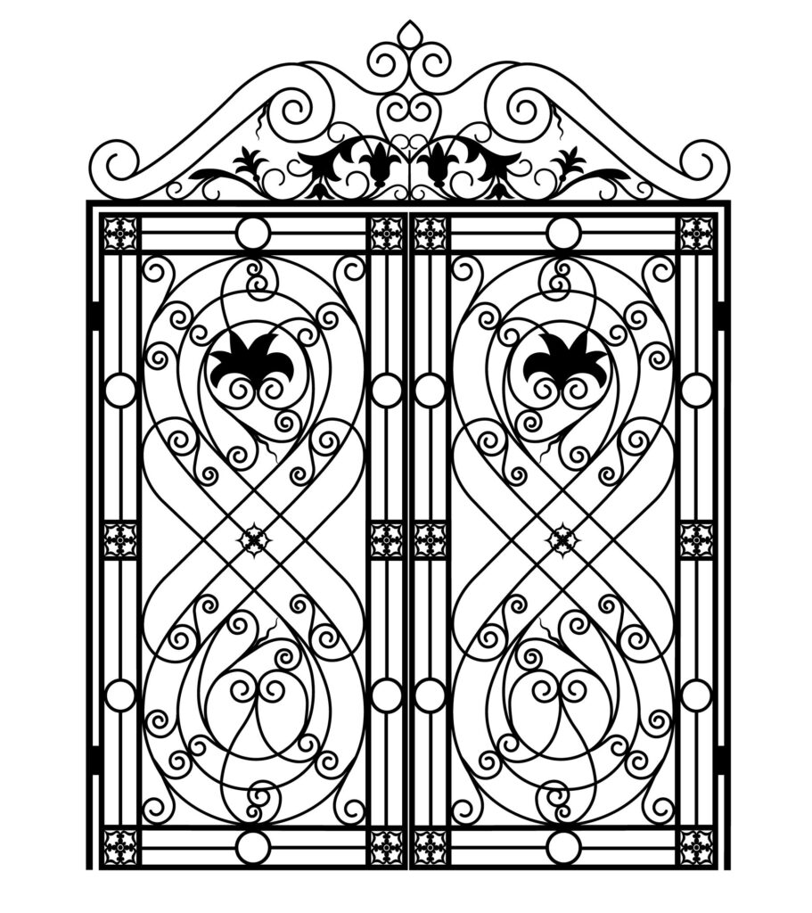 House front gate grill design image