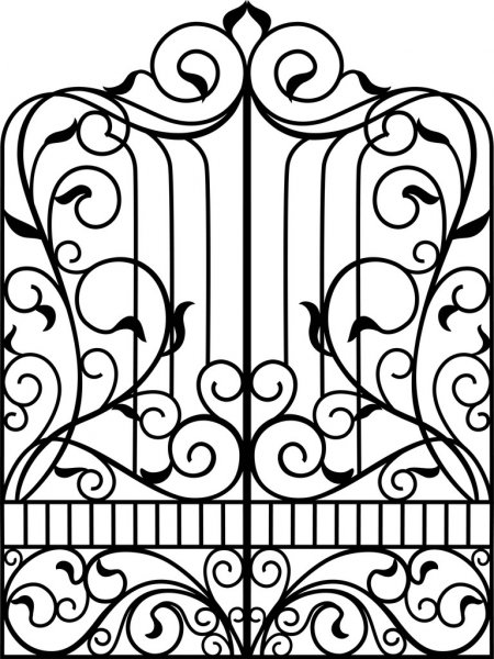 House front gate grill design image