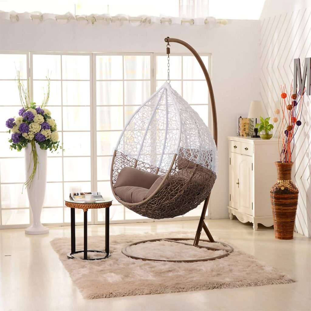 swing chair with stand