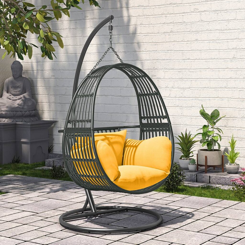 swing chair with stand