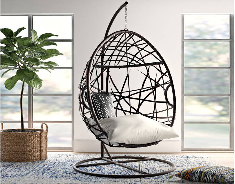 swing chair with stand