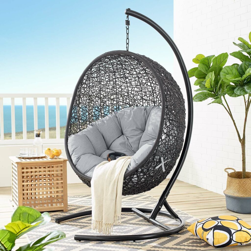 swing chair with stand