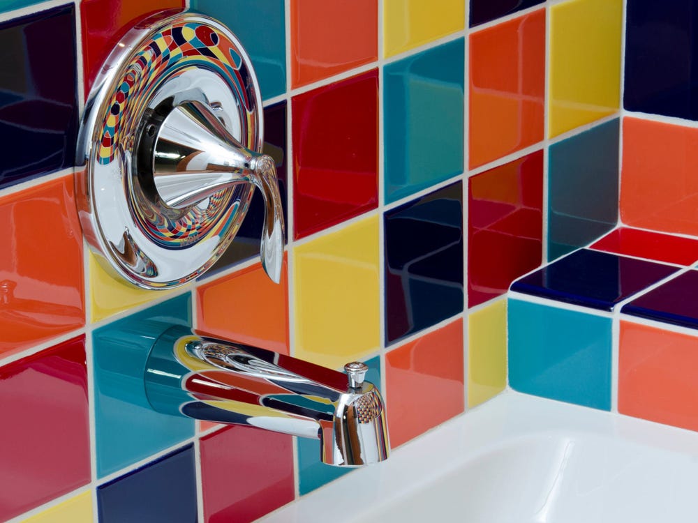 Multi-color Bathroom wall tiles design ideas