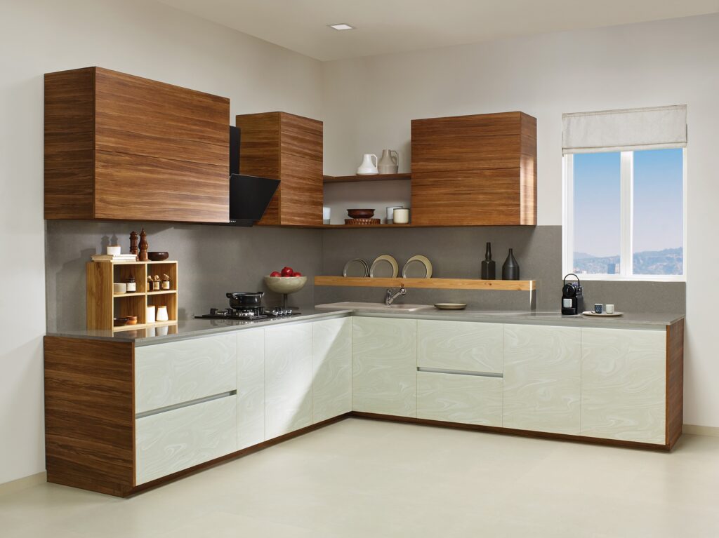 L Shape Modular Kitchen Design