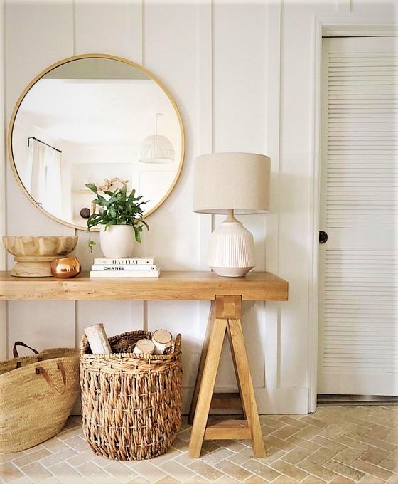 A Side Table in the Entryway