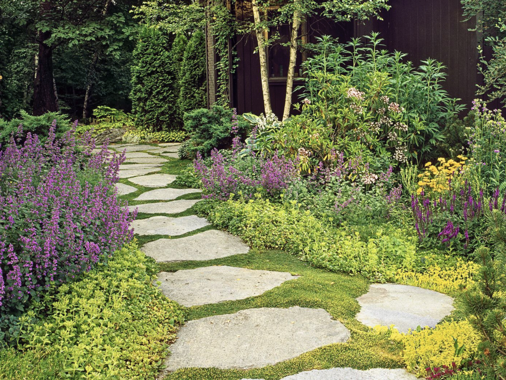 cheapest DIY garden path ideas