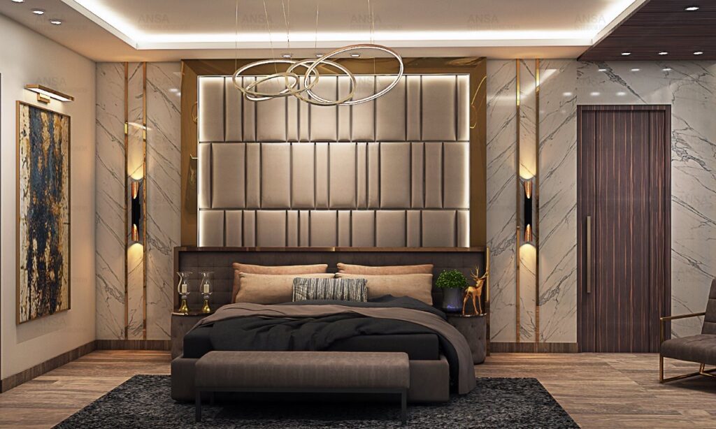 Dizajn bashkëkohor i dhomës së gjumit