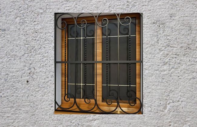 square window grill design