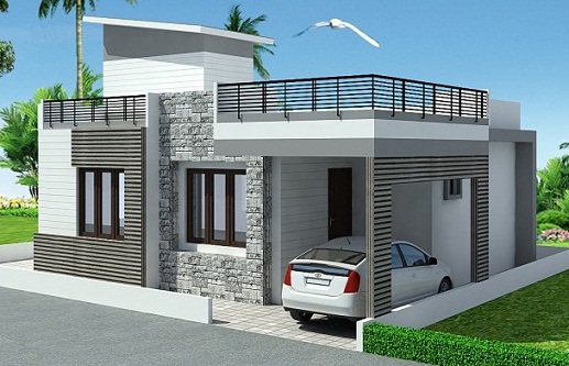 Single Floor Normal House Front Elevation Designs