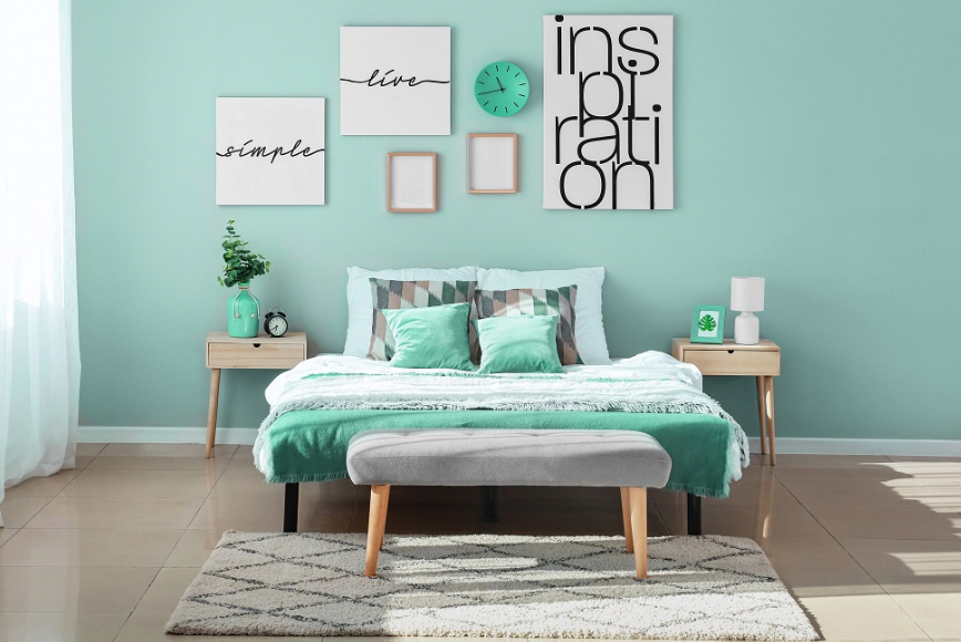 Two Colour Combination For Bedroom Walls 