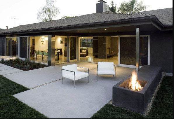 Modern concrete patio ideas