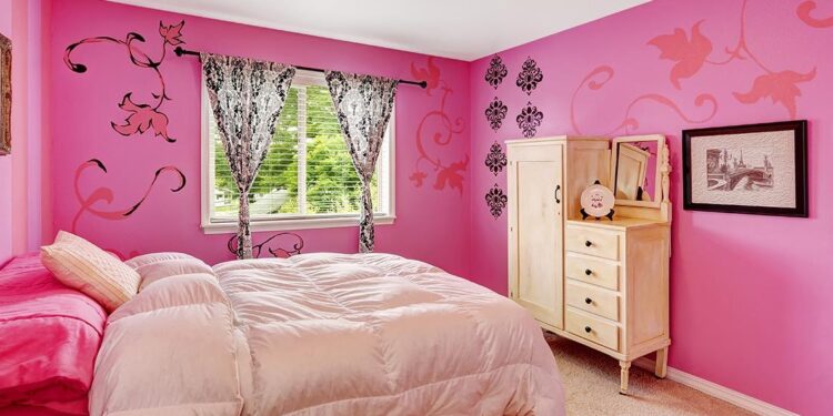 8 Matching Pink Two Colour Comination For Bedroom Walls- Exquisite Combinations For Exquisite Walls