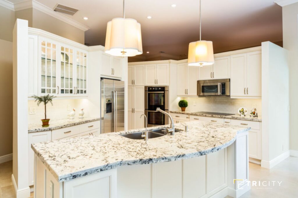 All-White Tile Backsplash 