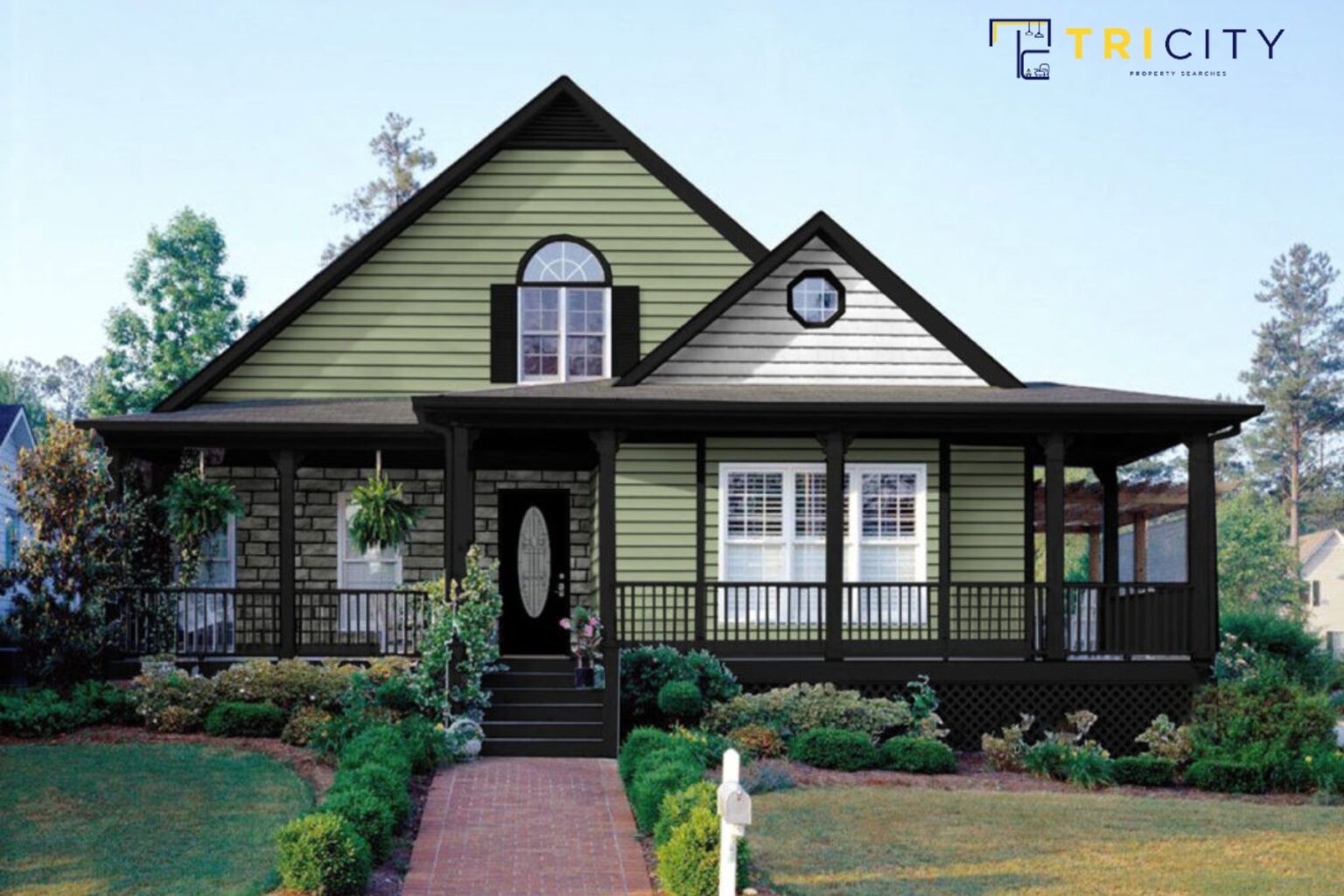 8 Sage Green House With Black Trim Ideas That Look Beautiful